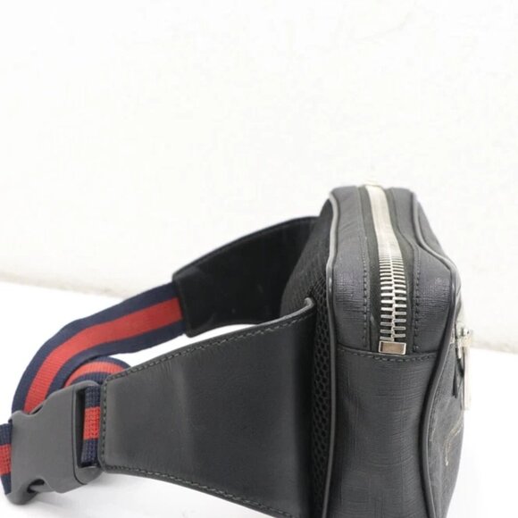 GUCCI Logo GG Pattern Tiger Bum Bag Supreme Leather - Black - Picture 6 of 15